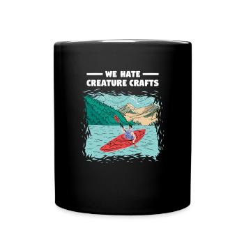 We Hate Creature Crafts Whitewater Kayaking - Tasse einfarbig - Schwarz - Vorne