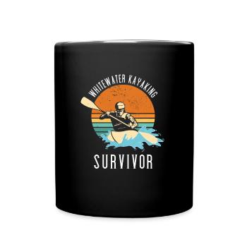 Whitewater Kayaking Survivor - Full Colour Mug - black - Front