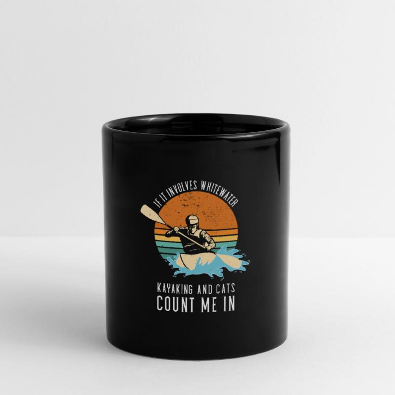 If It Involves Whitewater Kayaking And Cats Full Colour Mug