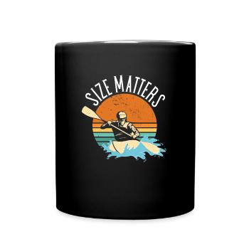 Size Matters Whitewater Kayaking - Full Colour Mug - black - Front