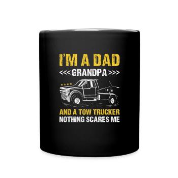 I'm A Dad Grandpa And A Tow Trucker Operator - Full Colour Mug - black - Front