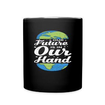 Notre avenir est entre nos mains Sauvez la terre - Mug uni - noir - Devant