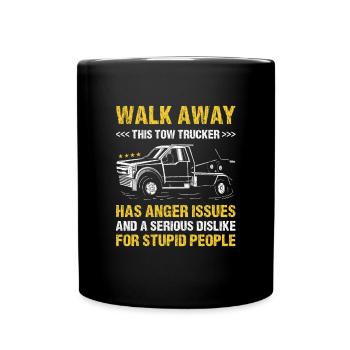 Walk Away Serious Dislike For Stupid People - Tasse einfarbig - Schwarz - Vorne