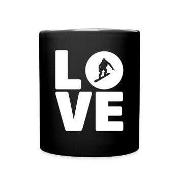 Snowboarding Geschenkidee für Snowboarder Snowboar - Tasse einfarbig - Schwarz - Vorne