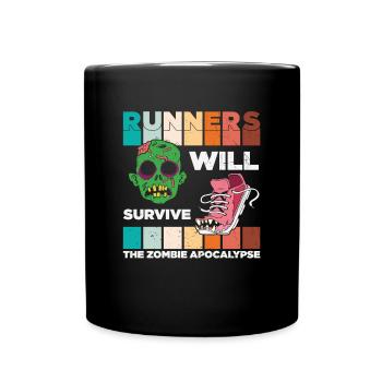 Les coureurs survivront au zombie Apocalypse Zombie - Mug uni - noir - Devant