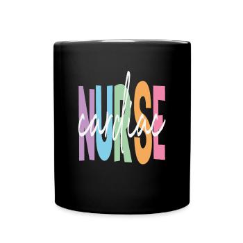 Cardiac Nurse Quotes - Full Colour Mug - black - Front