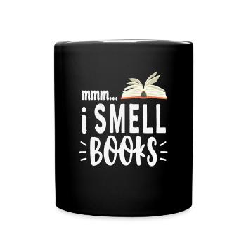 Mmm I Smell Books Books Quotes - Full Colour Mug - black - Front