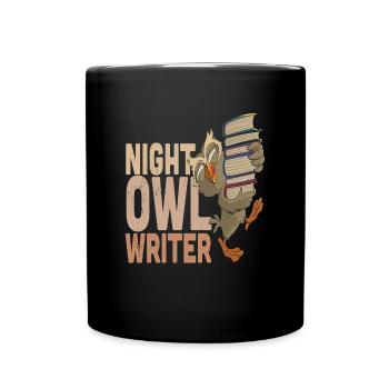 Night Owl Writer Writing Quotes - Full Colour Mug - black - Front