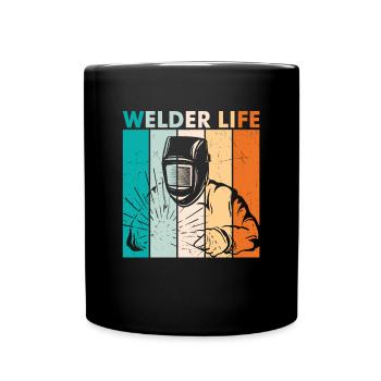 Soudeur Life Retro Vintage - Mug uni - noir - Devant