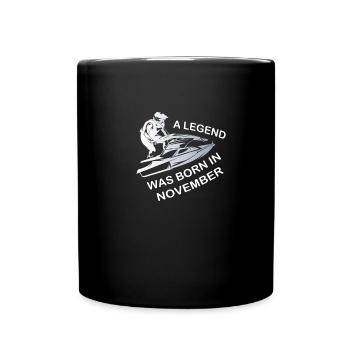 Month of Birth Jet Ski Legend November Sayings - Full Colour Mug - black - Front