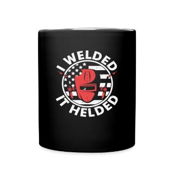 Ich schweißte es gehalten - Tasse einfarbig - Schwarz - Vorne