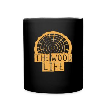The Wood Life Wood Carver - Full Colour Mug - black - Front