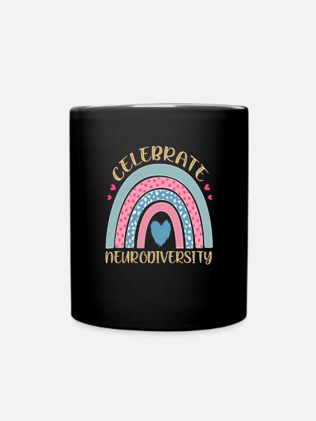 Célébrez la neurodiversité Citations de neurodiversité - Mug uni - noir