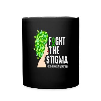 Lutter contre la stigmatisation Sensibilisation à la santé mentale - Mug uni - noir - Devant