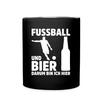 Fußballspieler Geschenk Fußball Fan Fußballer - Tasse einfarbig - Schwarz - Vorne