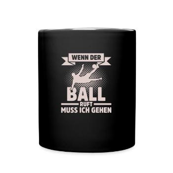 Fußballspieler Geschenk Fußball Fan Fußballer - Tasse einfarbig - Schwarz - Vorne