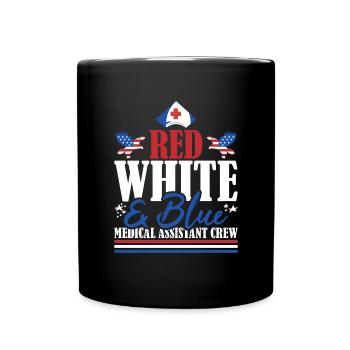 Veteran US Flag Red White & Blue Medical Assistant - Tasse einfarbig - Schwarz - Vorne