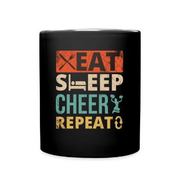Tout sur ce design de base pour les pom-pom girls - Mug uni - noir - Devant