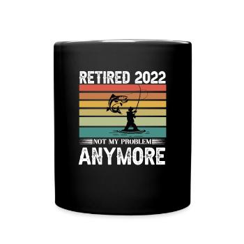 La pêche à la retraite 2022 n’est plus mon problème - Mug uni - noir - Devant