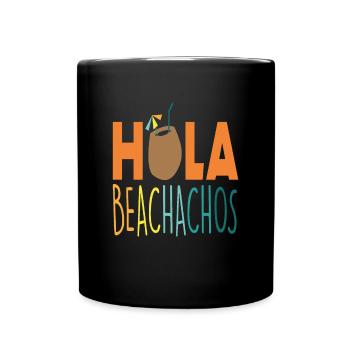 Hola Beachachos Beach Citations - Mug uni - noir - Devant