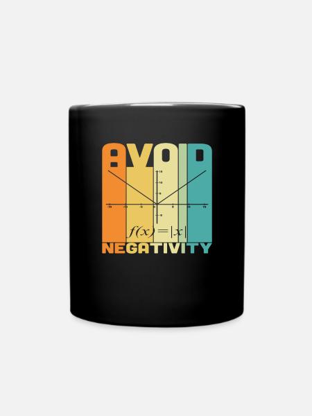 Évitez les citations mathématiques de négativité - Mug uni - noir