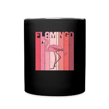 Flamant Rose Vintage - Mug uni - noir - Devant