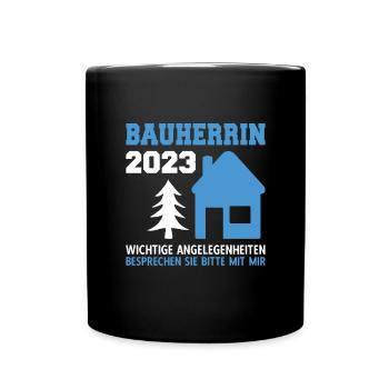 Wichtige Angelegenheiten Zu Mir Bauleiterin 2023 - Tasse einfarbig - Schwarz - Vorne