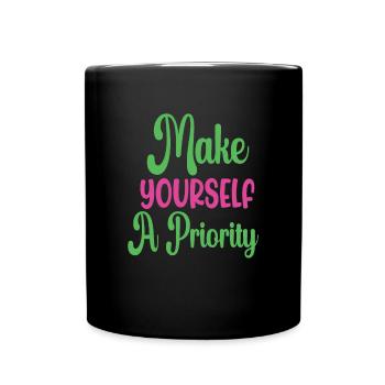 Faites-vous une priorité en matière de santé mentale - Mug uni - noir - Devant