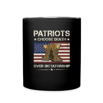 Les patriotes choisissent la mort plutôt que la dictature Vétéran - Mug uni - noir - Devant