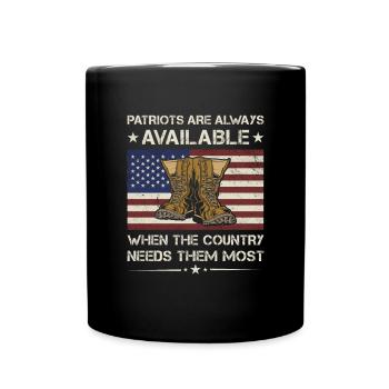 Always Available When Country Needs Them Veteran - Tasse einfarbig - Schwarz - Vorne