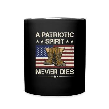Amérique Un patriotique ne meurt jamais vétéran de l’armée - Mug uni - noir - Devant