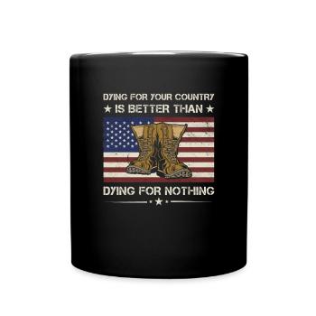 L’Amérique meurt pour le vétéran de l’armée du pays - Mug uni - noir - Devant