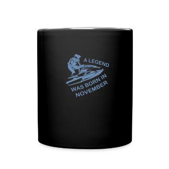 Mois de naissance Jet Ski Légende Novembre Dictons - Mug uni - noir - Devant