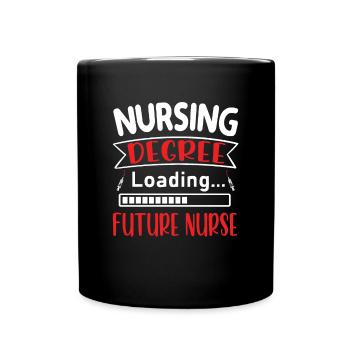 Diplôme en soins infirmiers Chargement Citations en soins infirmiers - Mug uni - noir - Devant