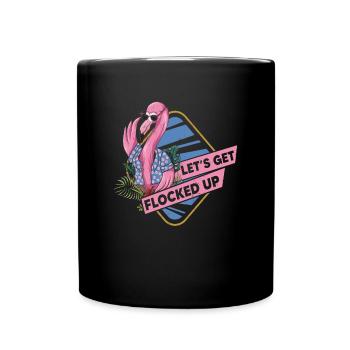 Lass uns entflockt werden - Tasse einfarbig - Schwarz - Vorne