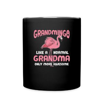 Grandmingo comme une grand-mère normale seulement plus - Mug uni - noir - Devant