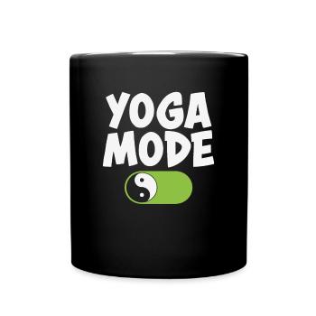 Yoga Mode Yoga Zitate - Tasse einfarbig - Schwarz - Vorne
