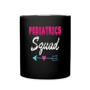 Pädiatrie Squad Krankenschwester Krankenschwester Schutz Unterstützung - Tasse einfarbig - Schwarz - Vorne