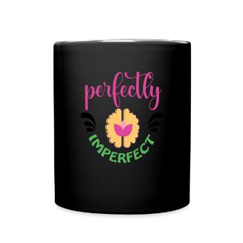 Support de protection parfaitement imparfait - Mug uni - noir - Devant