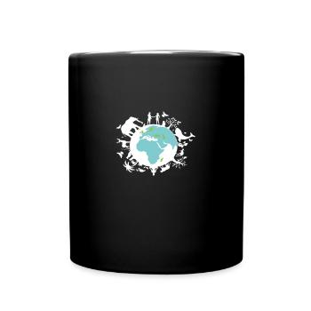 Speichern Sie unseren Home Earth Protection Support - Tasse einfarbig - Schwarz - Vorne