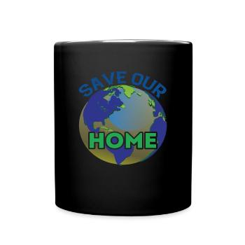 Sauvegardez notre support de protection de la terre à domicile - Mug uni - noir - Devant