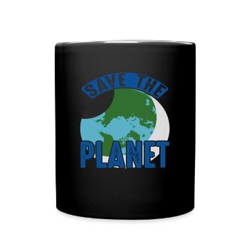 Save The Planet Earth Protection Support - Tasse einfarbig - Schwarz - Vorne