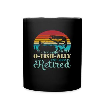 O Fish Ally Rentner Zitate - Tasse einfarbig - Schwarz - Vorne