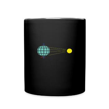Earth Rotation Around The Sun Earth Protection - Full Colour Mug - black - Front