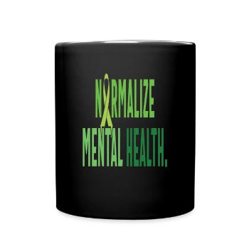 Normalize Mental Health Mental Health Matters - Full Colour Mug - black - Front