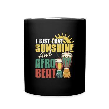 I just love Sunshine and Afrobeat - Full Colour Mug - black - Front