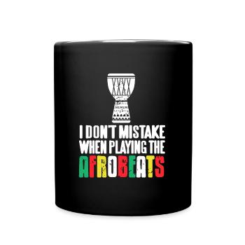 I don't mistake when playing Afrobeats - Full Colour Mug - black - Front