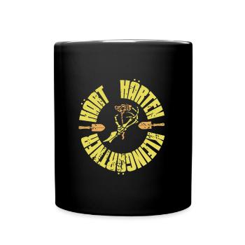 Hart Härter Kleingärtner - Garten Hobby Landschaft - Tasse einfarbig - Schwarz - Vorne