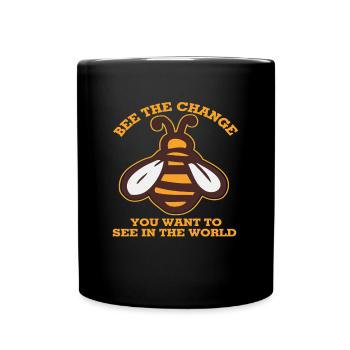 Bee Le changement que vous voulez voir dans le monde - Mug uni - noir - Devant