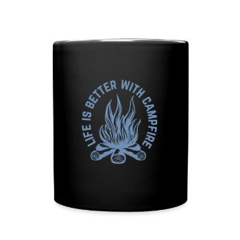 Life is better around the campfire - Full Colour Mug - black - Front